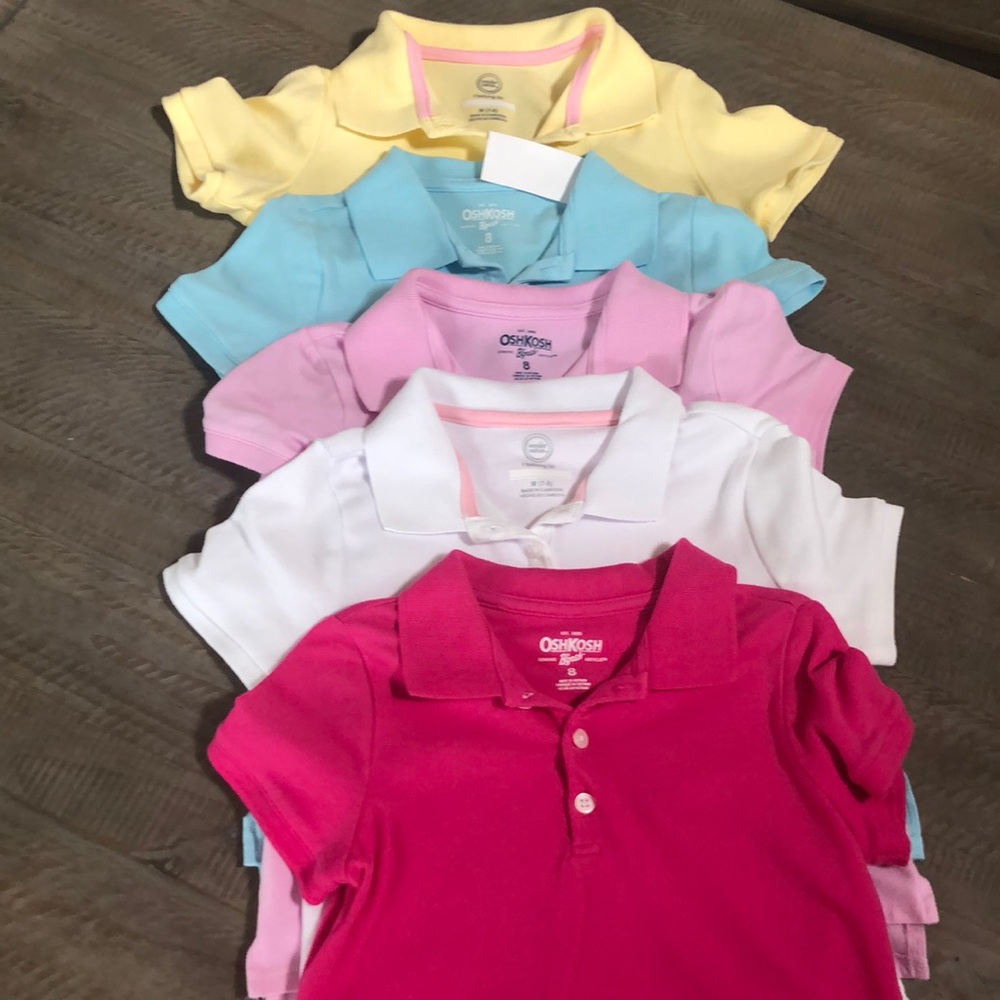 5 collared shirts!